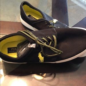 Brand New Black w/ Yellow Polo Ralph Lauren shoes